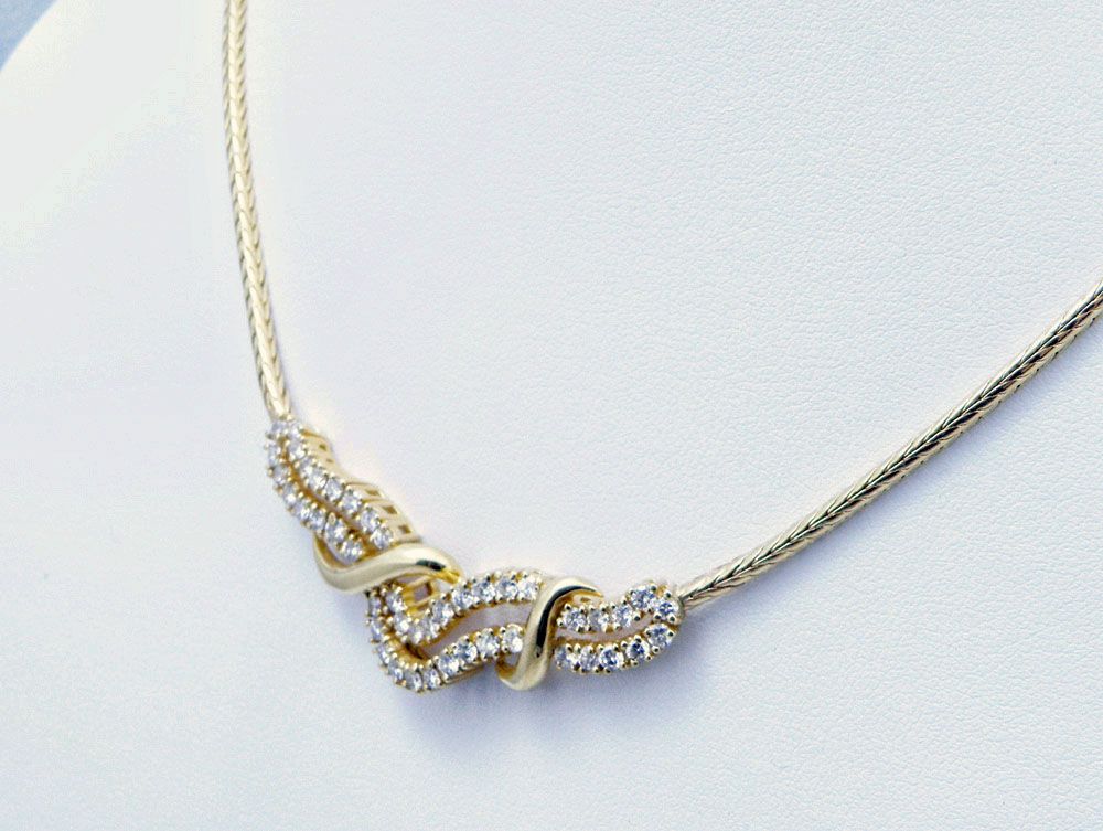 Gorgeous 3.00 cttw Diamonds(SI1,SI2/G) Stylized Gold Collar Necklace Set 14K Yellow Gold Gorgeous 3.00 cttw Diamonds(SI1,SI2/G) Stylized Gold Collar Necklace Set 14K Yellow Gold