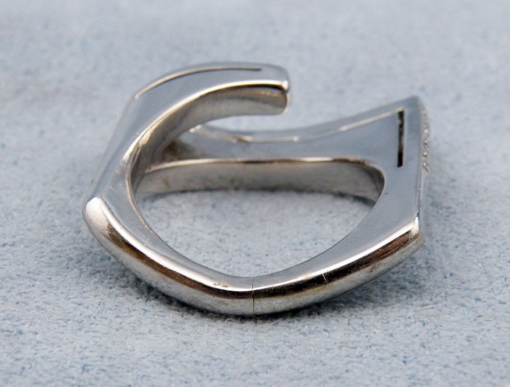 One of Kind Diamond Sculpture 18K White Gold Ring - Size 6.25 One of Kind Diamond Sculpture 18K White Gold Ring - Size 6.25