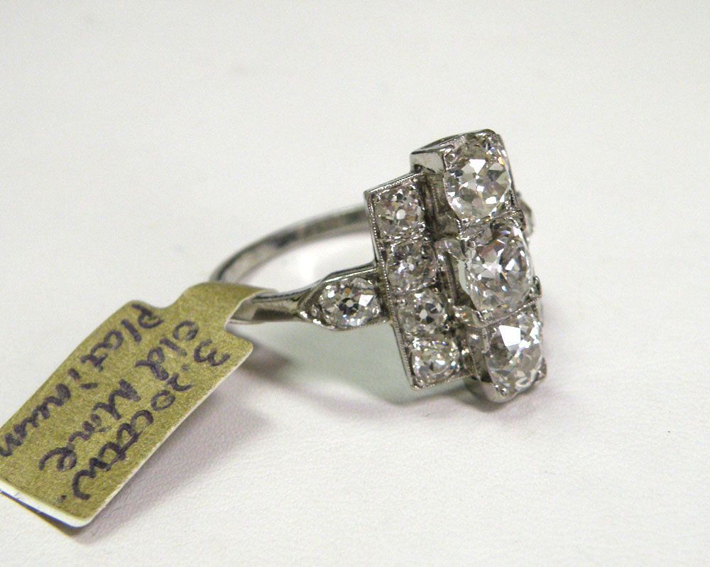 Gorgeous 3.20cttw Old Mine Cut Diamond Platinum Dinner/AnniversaryRing,Size8.25 Gorgeous 3.20cttw Old Mine Cut Diamond Platinum Dinner/AnniversaryRing,Size8.25