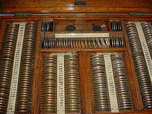 Antique Optometrist 2 Section Optical Oak Display Case Antique Optometrist 2 Section Optical Oak Display Case