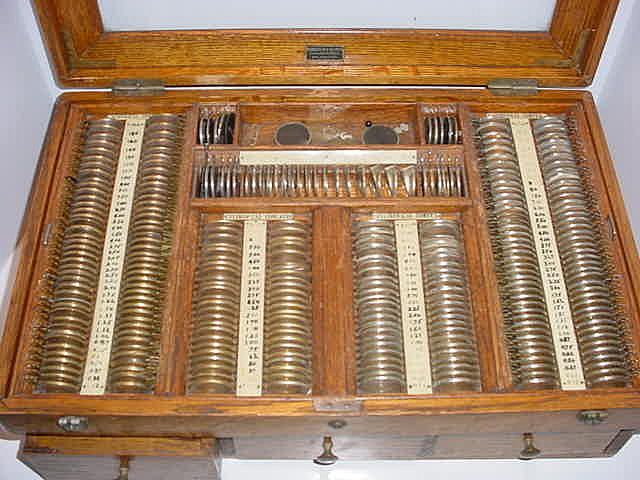 Antique Optometrist 2 Section Optical Oak Display Case Antique Optometrist 2 Section Optical Oak Display Case