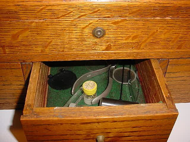 Antique Optometrist 2 Section Optical Oak Display Case Antique Optometrist 2 Section Optical Oak Display Case