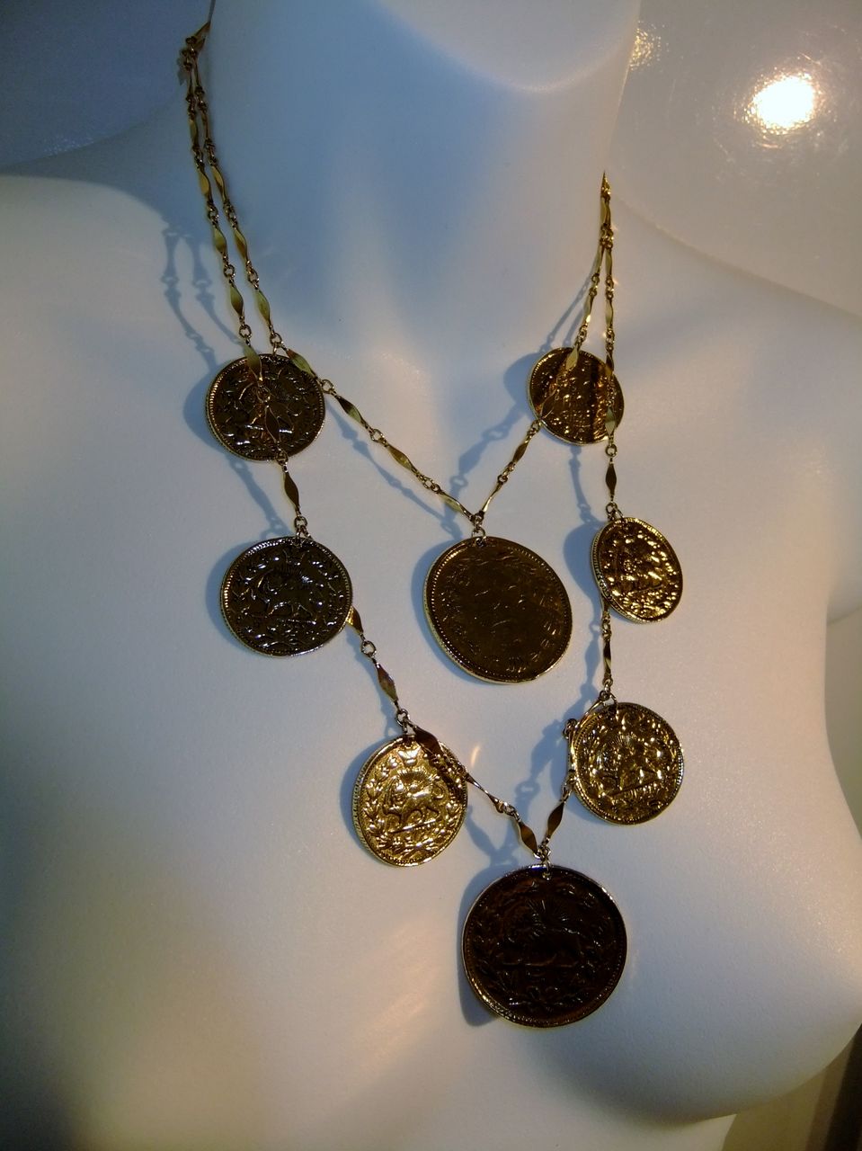 Goldette Coin Necklace Double Strand Gorgeous! Goldette Coin Necklace Double Strand Gorgeous!