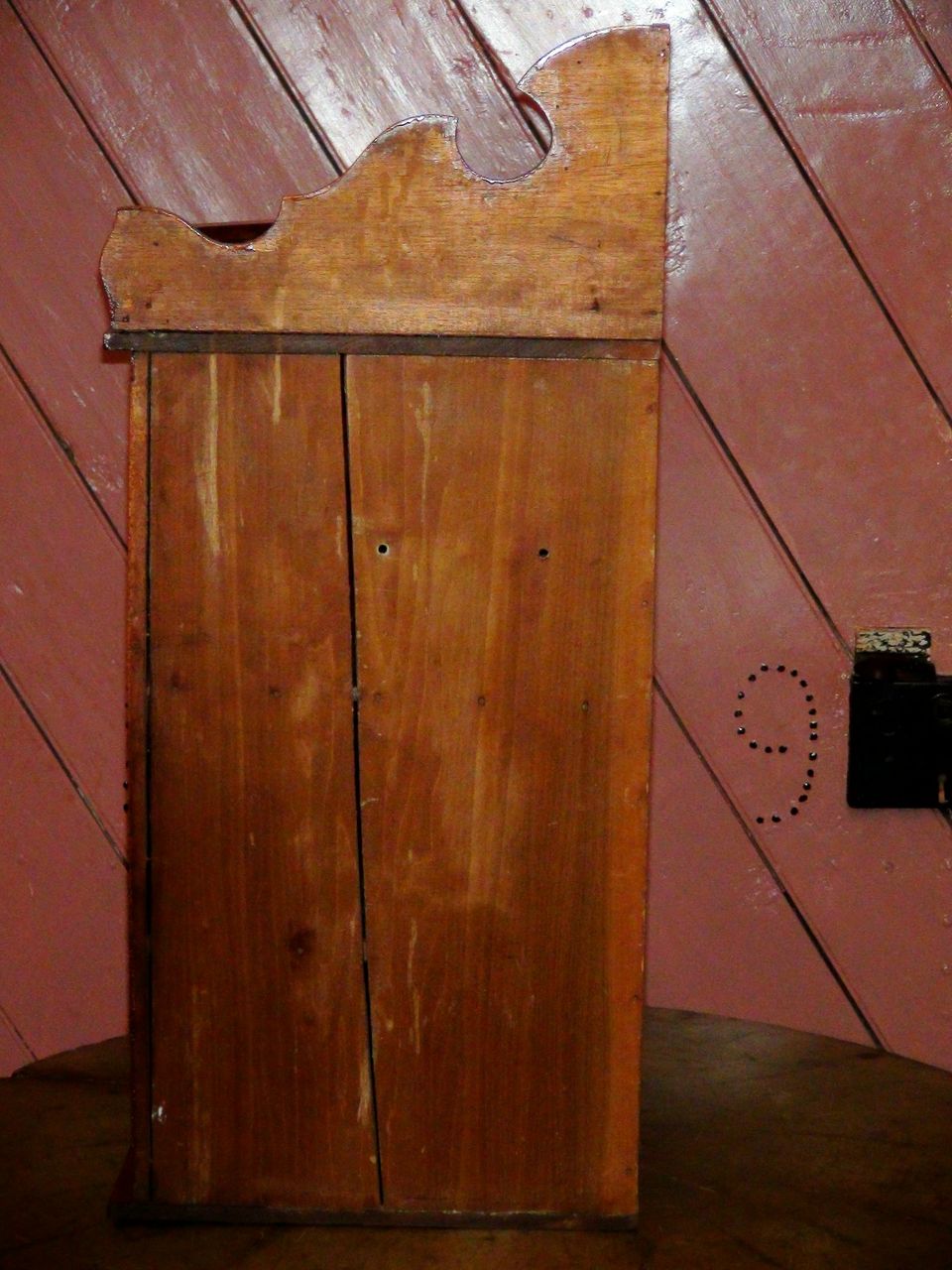 Antique 19th Century Hanging Walnut Corner Medicine Cabinet Antique 19th Century Hanging Walnut Corner Medicine Cabinet