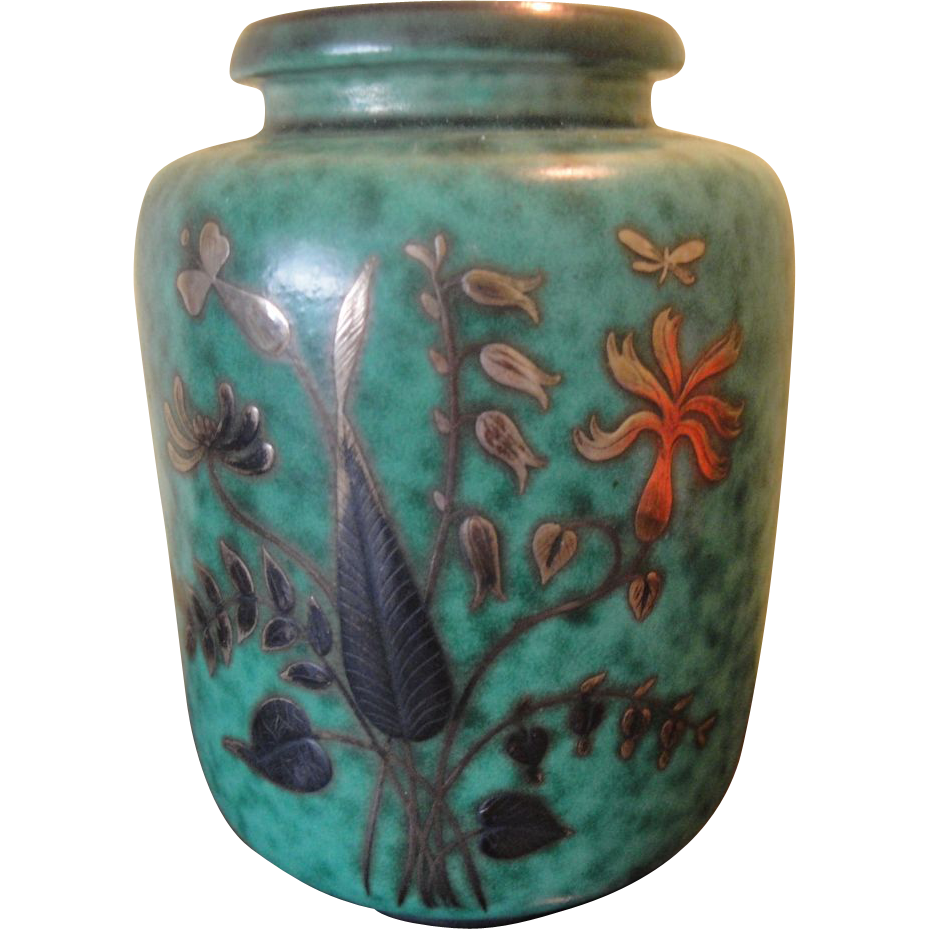 Gustavsberg Argenta Sweden Deco Style Vase 1076 Gustavsberg Argenta Sweden Deco Style Vase 1076