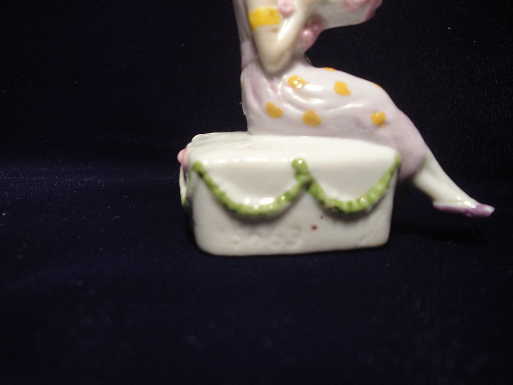 German Ceramic Flapper Girl Tape Measure German Ceramic Flapper Girl Tape Measure