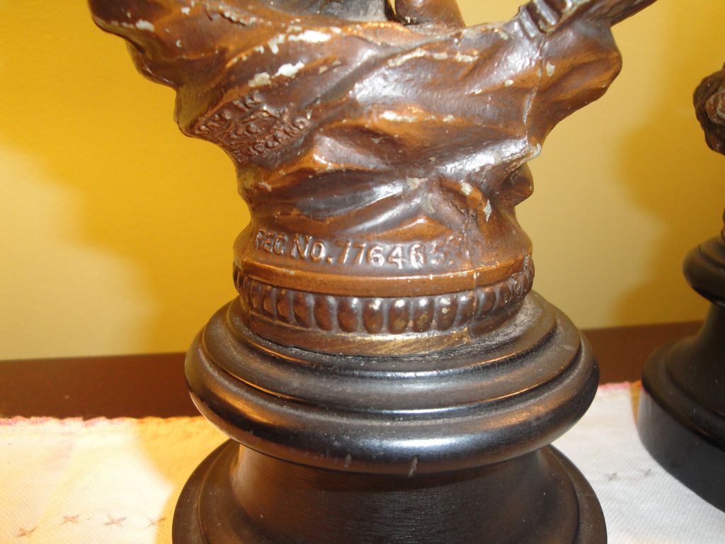 Victorian Pair Spelter Figurines Victorian Pair Spelter Figurines