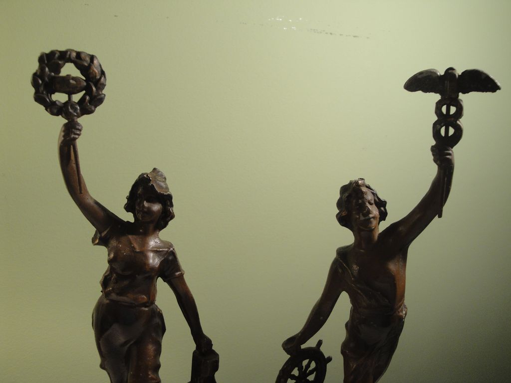 Victorian Pair Spelter Figurines Victorian Pair Spelter Figurines