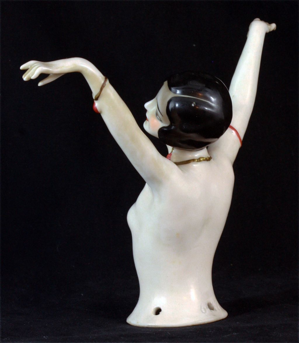 Antique German Large Half Doll Pin Cushion c1920 Antique German Large Half Doll Pin Cushion c1920