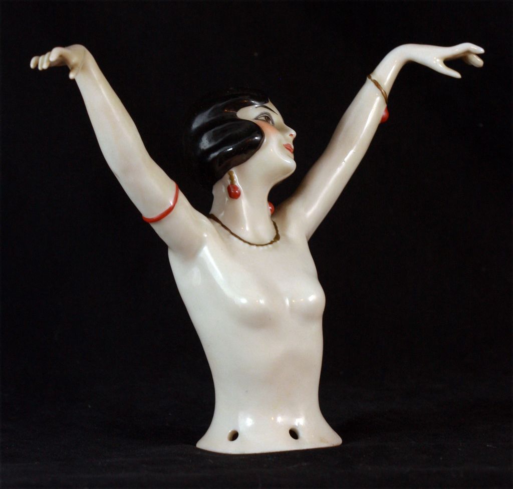 Antique German Large Half Doll Pin Cushion c1920 Antique German Large Half Doll Pin Cushion c1920