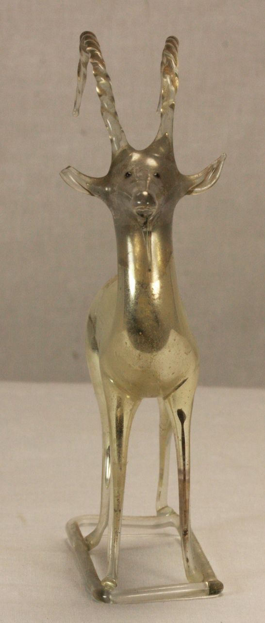Antique German Mercury Glass Goat Figurine c1910 Antique German Mercury Glass Goat Figurine c1910