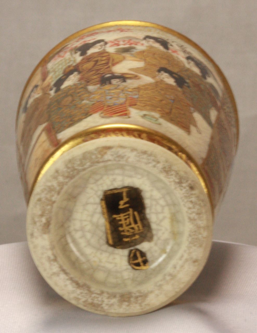 Antique Japanese Satsuma Vase miniature c1910 Antique Japanese Satsuma Vase miniature c1910