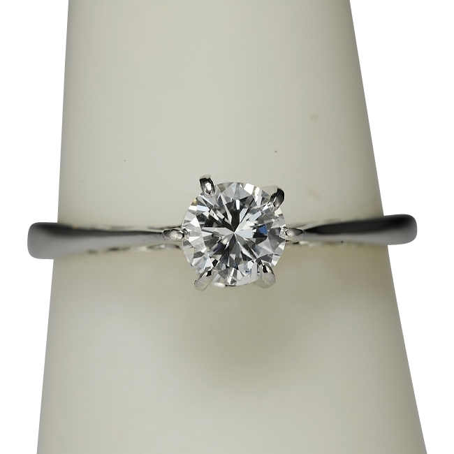 35 carat diamond Cathedral design solitaire ring platinum  18 k white ...