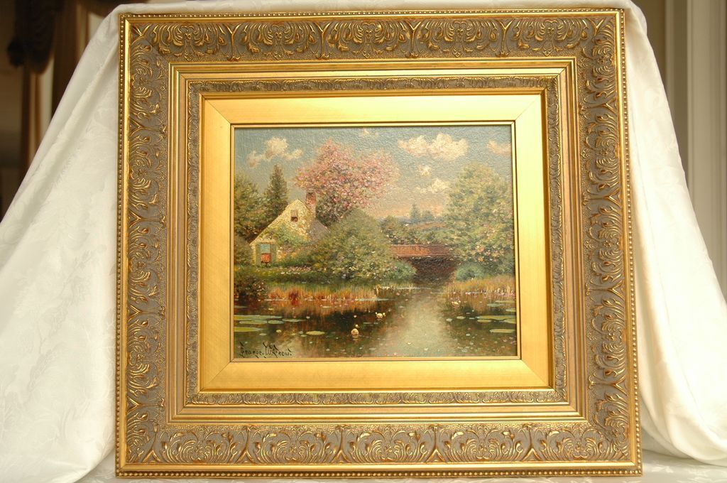 Oil on Board Pair of Landscapes, George W. Drew Oil on Board Pair of Landscapes, George W. Drew