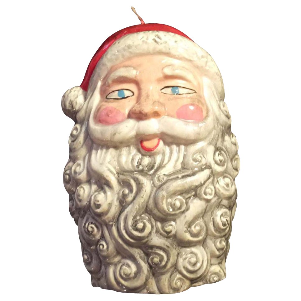 Vintage Santa Christmas Candle with Wonderful Coloring Vintage Santa Christmas Candle with Wonderful Coloring