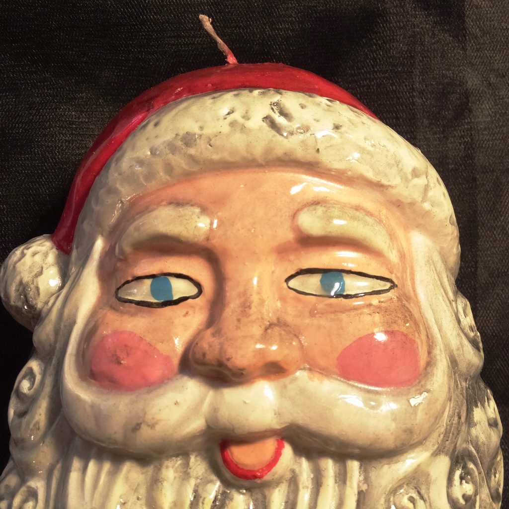 Vintage Santa Christmas Candle with Wonderful Coloring Vintage Santa Christmas Candle with Wonderful Coloring