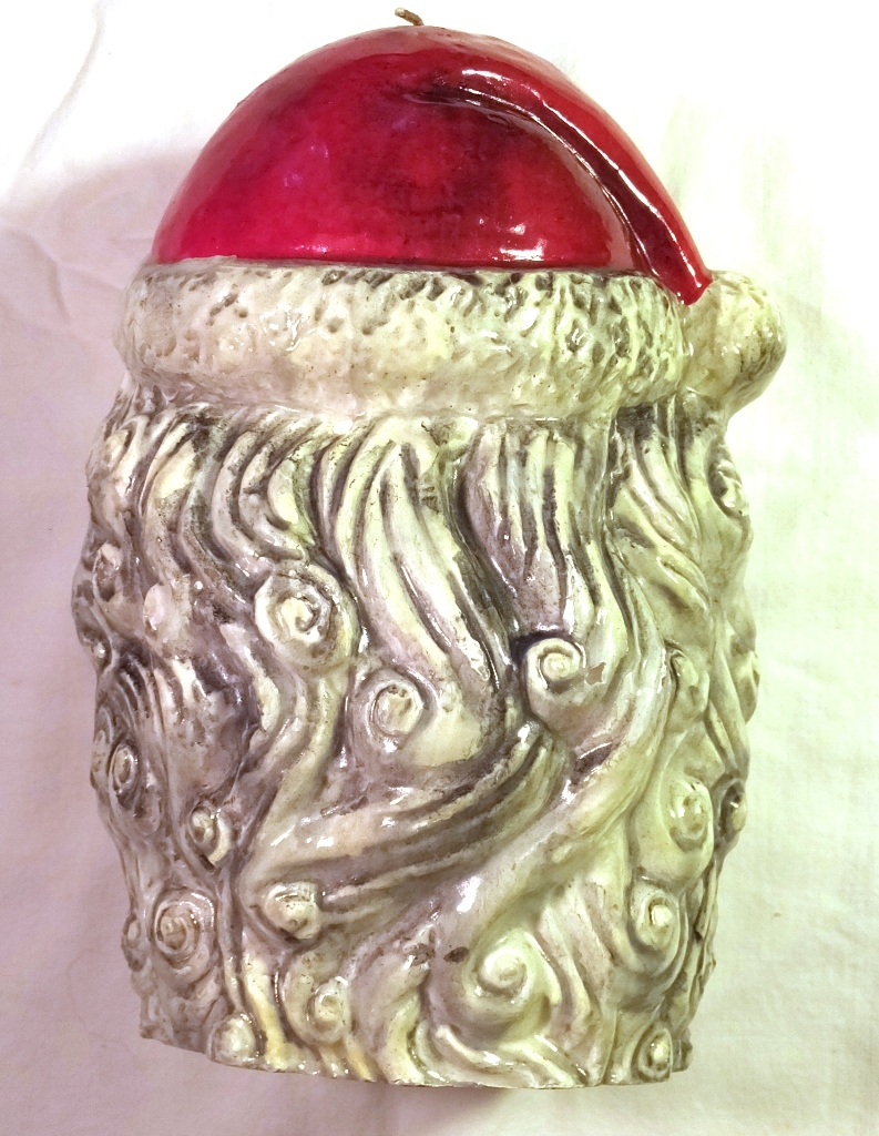 Vintage Santa Christmas Candle with Wonderful Coloring Vintage Santa Christmas Candle with Wonderful Coloring