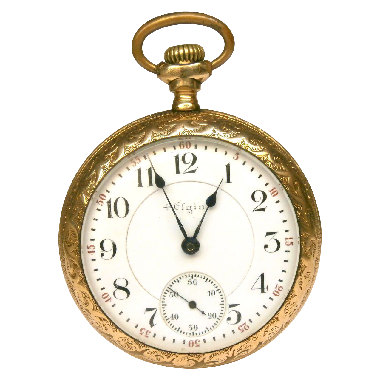 Elgin 1897 Pocket Watch Gold Filled Large Model Runs Antique