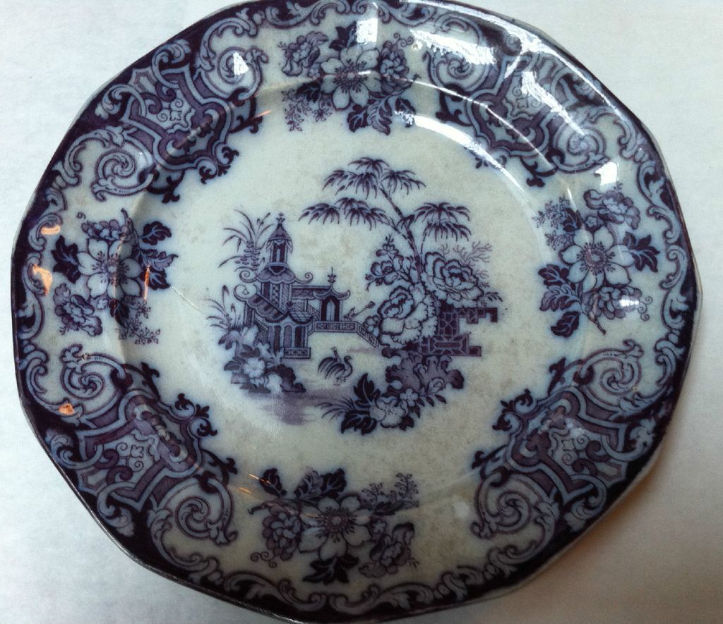 19th Century Mulberry Purple Transferware Plate From Themoodycarpenter On Ruby Lane 5699