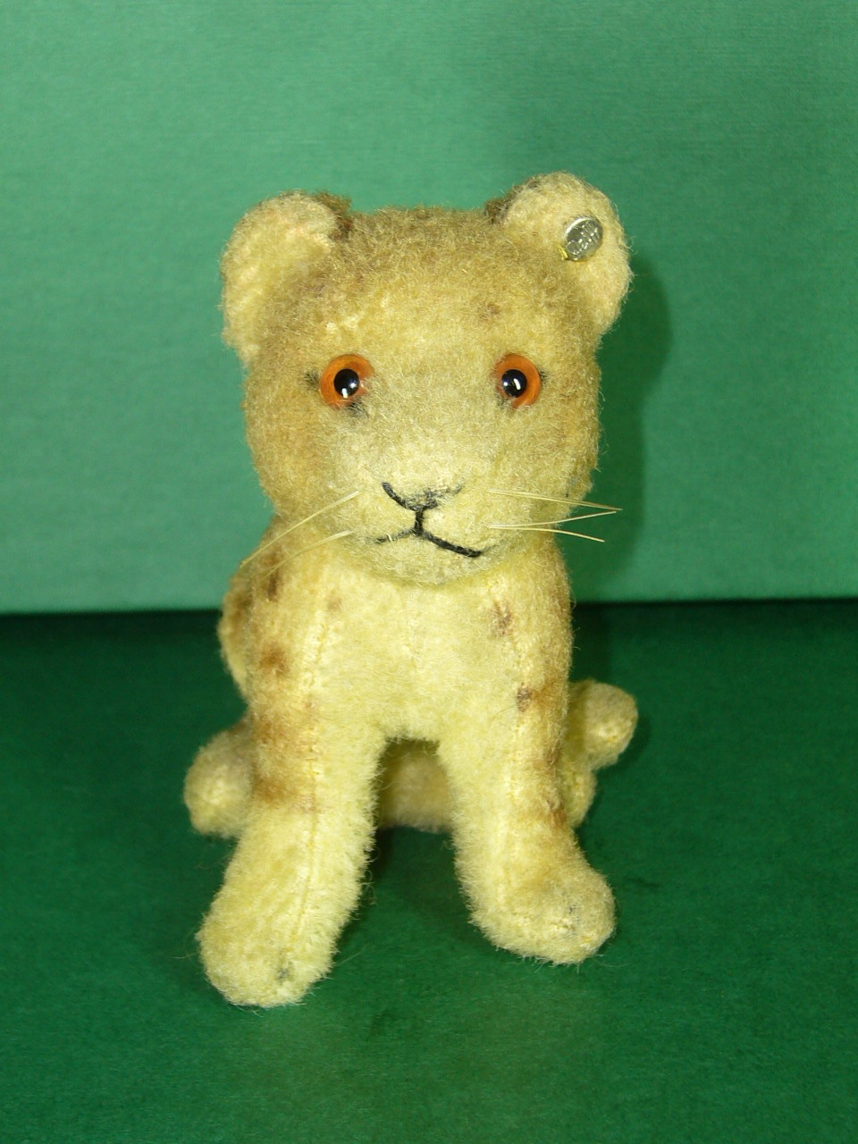 Rare Steiff Plush Wool Lion 1950-54 w ID ex con Rare Steiff Plush Wool Lion 1950-54 w ID ex con