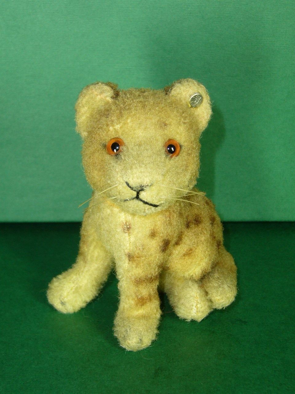 Rare Steiff Plush Wool Lion 1950-54 w ID ex con Rare Steiff Plush Wool Lion 1950-54 w ID ex con