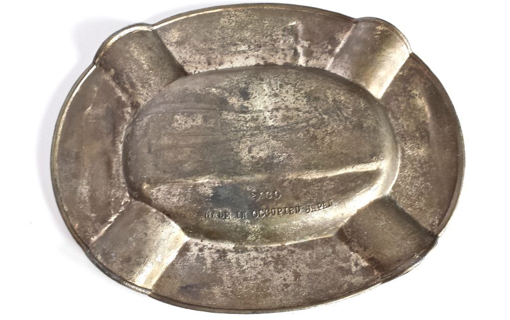 Occupied Japan New York Metal Ashtray Occupied Japan New York Metal Ashtray