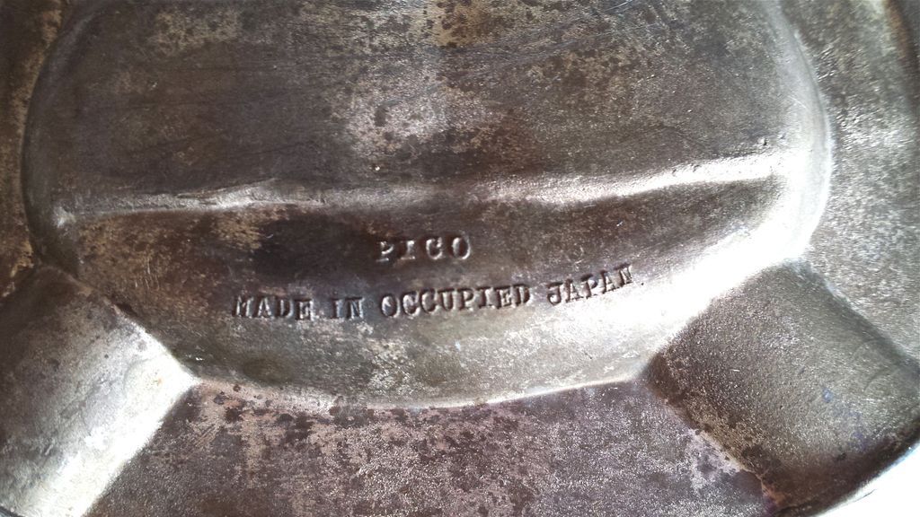 Occupied Japan New York Metal Ashtray Occupied Japan New York Metal Ashtray