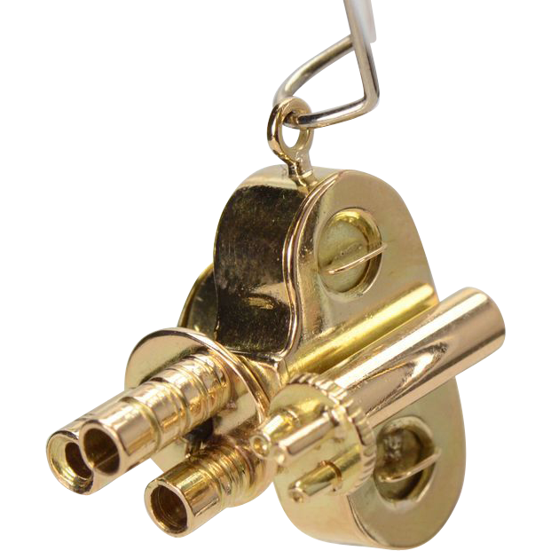Gold Movie Camera Moving