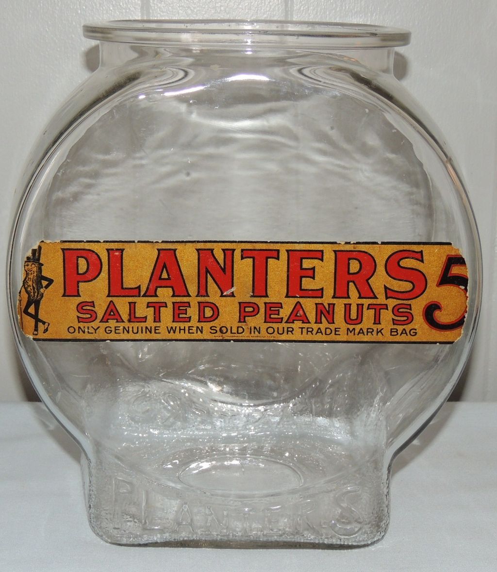 Planters Salted Peanuts Store Display Jar from