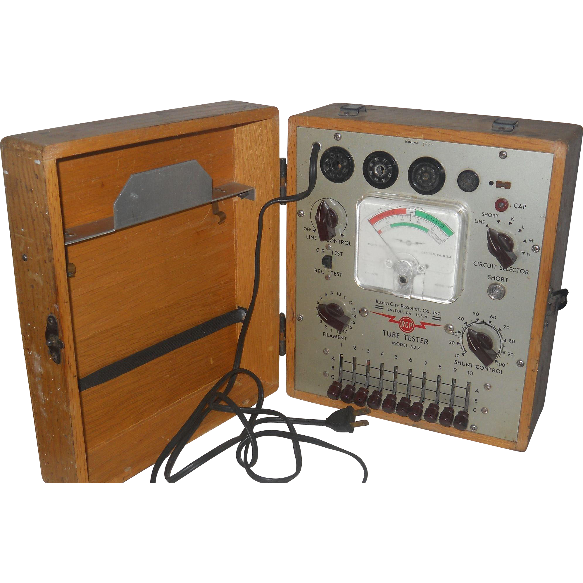 Vintage RCP Radio City Products 327 Radio Tube Tester Checker from