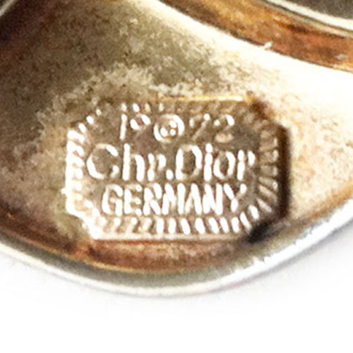 Christian Dior Germany brooch gilt 70s 1972 Chr. Dior from
