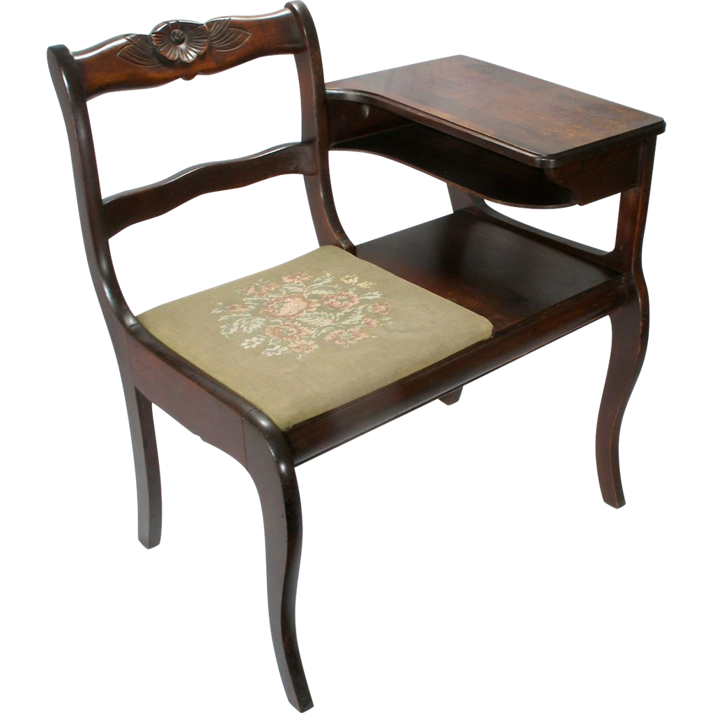 Phone Table Gossip Chair Desk From Utiques Antiques On Ruby Lane