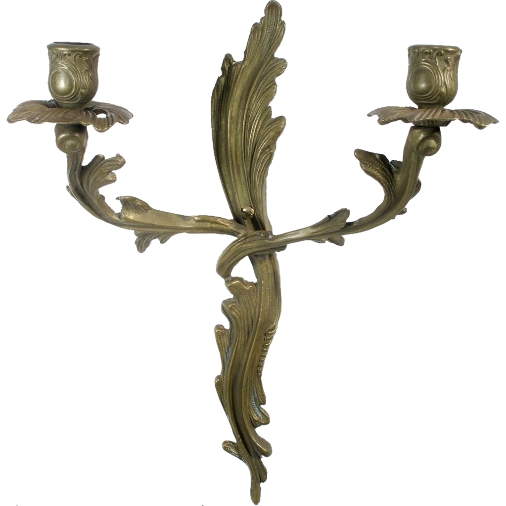 Antique Wall Sconce Brass Candlestick Candelabra Candle Stick Holder