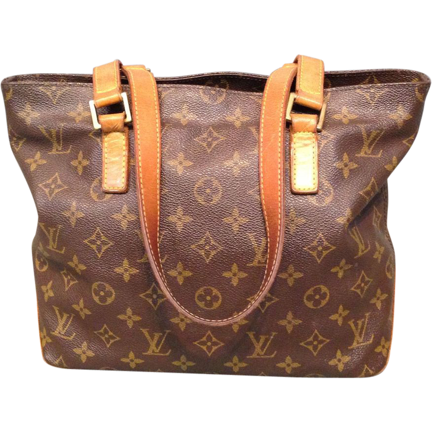 Authentic Louis Vuitton Cabas Piano Monogram Vintage Tote bag Zipper! from rubylane-sold on Ruby ...
