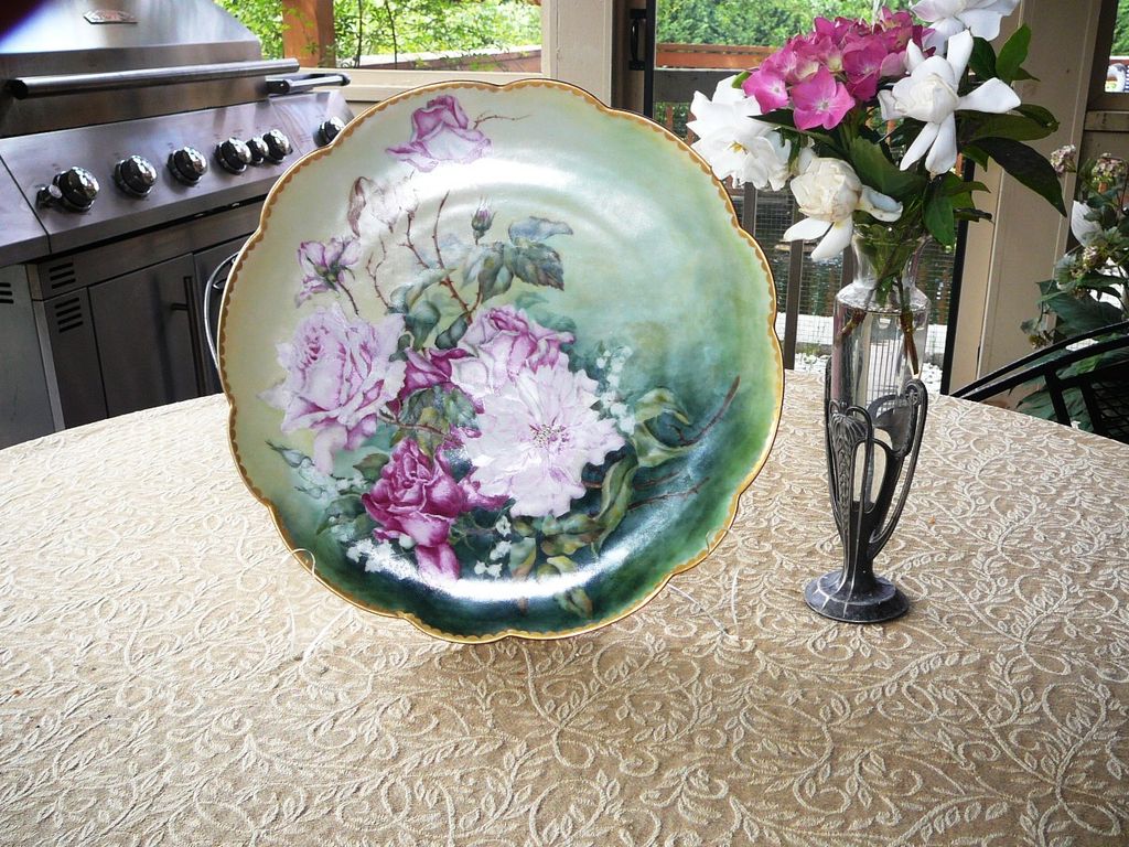 14 inch Limoges Rose Charger 14 inch Limoges Rose Charger