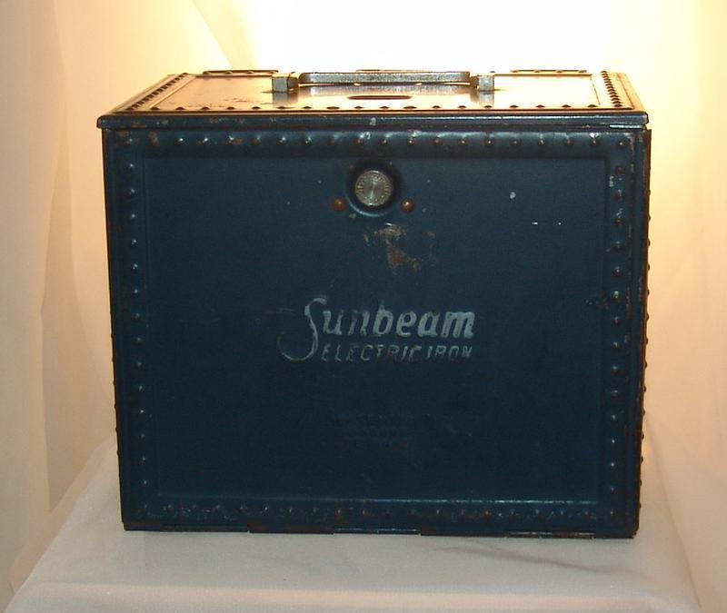 Circa 1925 Sunbeam Electric Iron in Original Metal Fire Proof Case The Iron of Irons CAT. No. 802 Circa 1925 Sunbeam Electric Iron in Original Metal Fire Proof Case The Iron of Irons CAT. No. 802