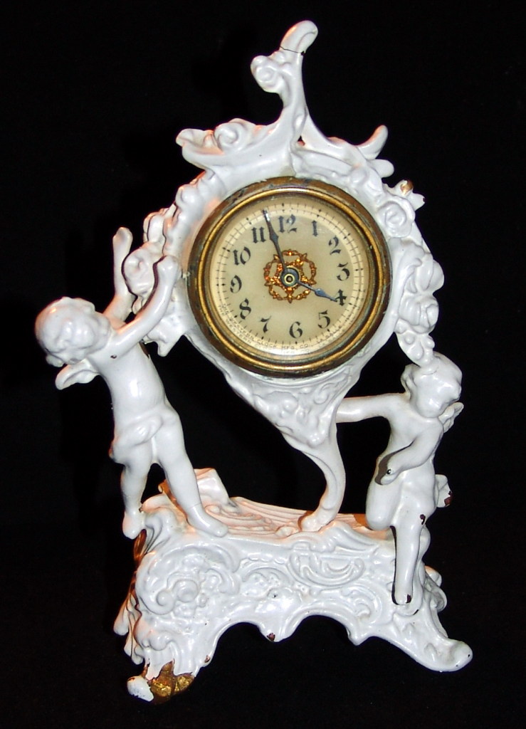 Antique & Shabby Chic Charming circa: 1888-1894 Novelty Timepiece Western Mfg Co LaSalle Ill USA Cherubs Clock Antique & Shabby Chic Charming circa: 1888-1894 Novelty Timepiece Western Mfg Co LaSalle Ill USA Cherubs Clock