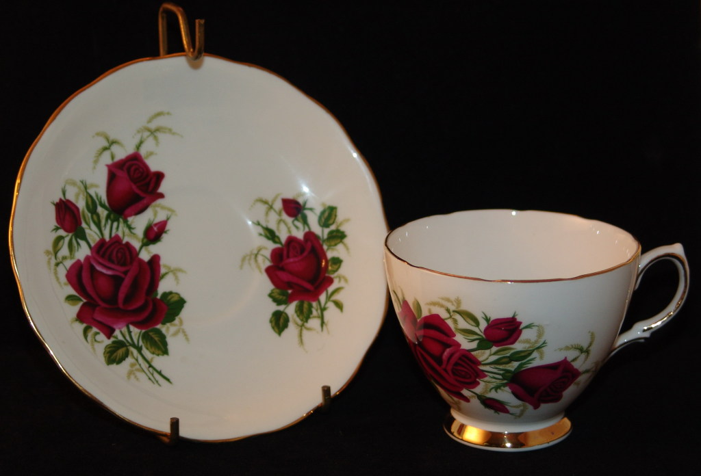 Vintage Colclough Bone China Rose Cup & Saucer Made in England Vintage Colclough Bone China Rose Cup & Saucer Made in England