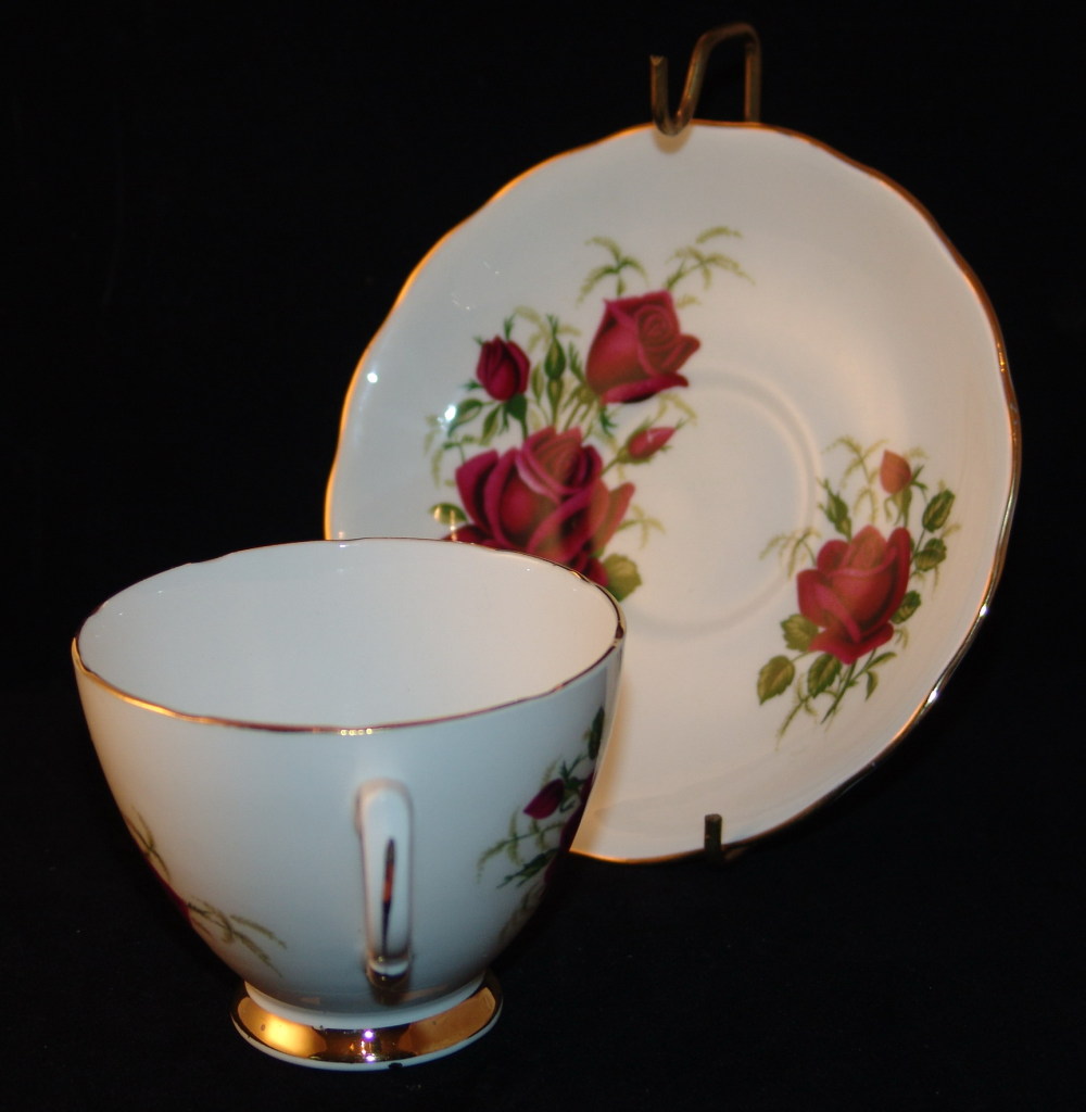 Vintage Colclough Bone China Rose Cup & Saucer Made in England Vintage Colclough Bone China Rose Cup & Saucer Made in England
