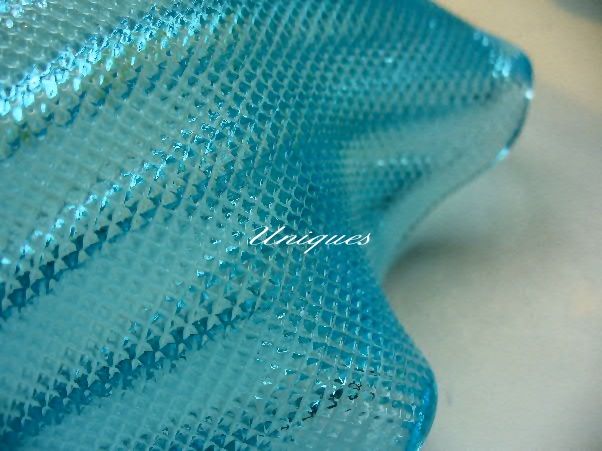 2 Ice Blue Italian Art Glass Leaf Nesting Nut Dishes 1960's 2 Ice Blue Italian Art Glass Leaf Nesting Nut Dishes 1960's