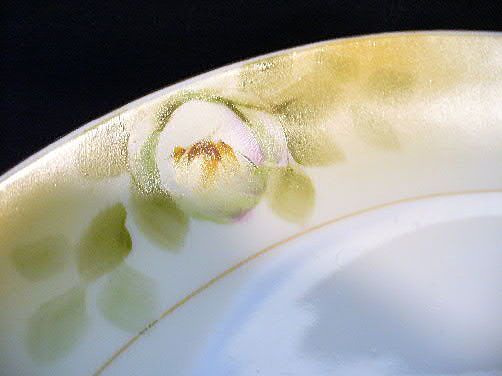Beautiful Hand Painted Nippon Porcelain Open Handle Cake Plate w/ Roses Beautiful Hand Painted Nippon Porcelain Open Handle Cake Plate w/ Roses