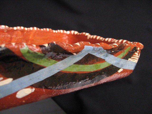 Vintage Mexican Bandera Redware Pottery Rectangular Dish Vintage Mexican Bandera Redware Pottery Rectangular Dish
