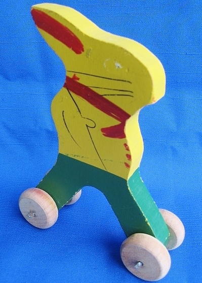 Rare Vintage Poll-Parrot Shoes Wooden Toy Rabbit c. 1920s Rare Vintage Poll-Parrot Shoes Wooden Toy Rabbit c. 1920s