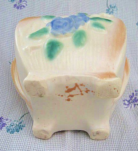 Vintage Morton Pottery Jardiniere or Planter Blue Floral Pattern Vintage Morton Pottery Jardiniere or Planter Blue Floral Pattern