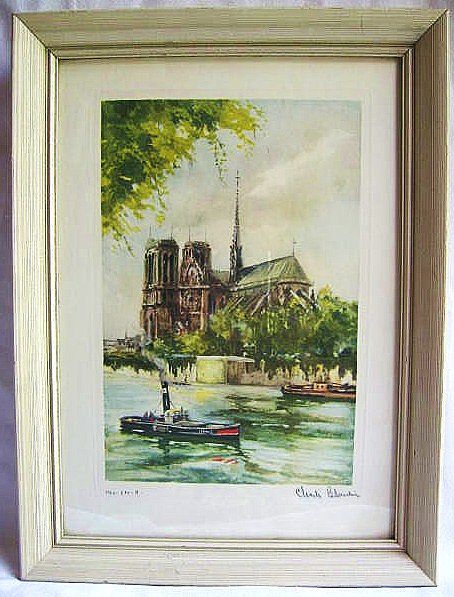 Signed Numbered Charles Blondin Print of Notre Dame de Paris Signed Numbered Charles Blondin Print of Notre Dame de Paris