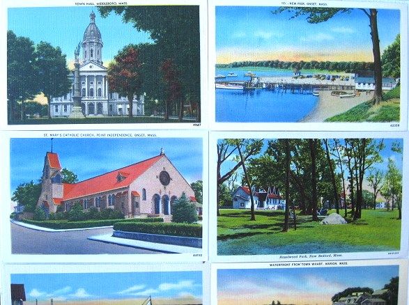 Lot of 13 New Bedford News Linen Postcards of Massachusetts Cities 1930s 1940s Lot of 13 New Bedford News Linen Postcards of Massachusetts Cities 1930s 1940s