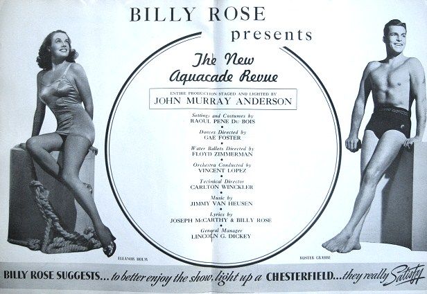 Program for Billy Rose's Aquacade New York World 's Fair 1940 Program for Billy Rose's Aquacade New York World 's Fair 1940