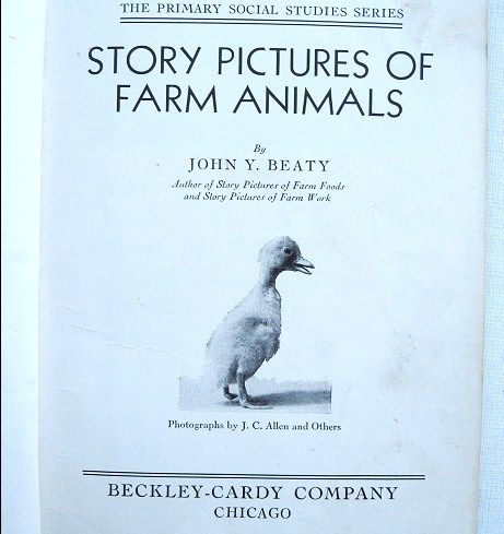 Story Pictures of Farm Animals John Y. Beaty Classic 1934 School Book Story Pictures of Farm Animals John Y. Beaty Classic 1934 School Book