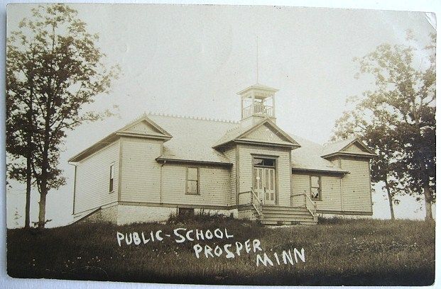 Rare Prosper Minnesota Public School Real Photo Postcard 1908 RPPC Rare Prosper Minnesota Public School Real Photo Postcard 1908 RPPC