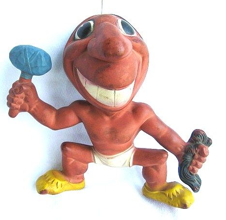 Cleveland Indians Chief Wahoo Rempel Rubber Squeak Toy 1949 Cleveland Indians Chief Wahoo Rempel Rubber Squeak Toy 1949